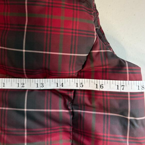 Eddie Bauer Red Plaid Goose Down Puffer Vest Petite XS Warm Outdoor - Picture 9 of 9